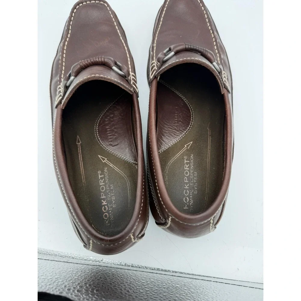 Rockport Shoes Mens Size 9.5 Brown Leather Bit Loafers Dress Slip On Comfort